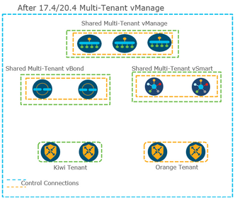 Architecture of Mult-Tenancy 20.4/17.4 version and later